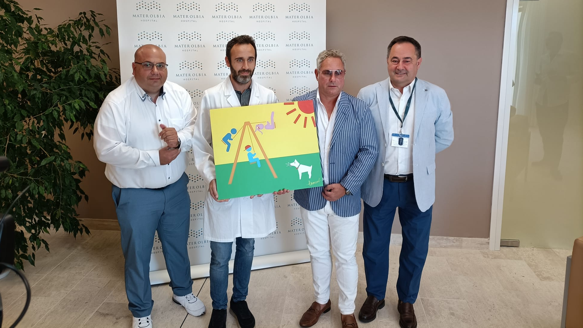 Dono di un artista di Miami (amico del presidente dell’Olbia) al “Mater”