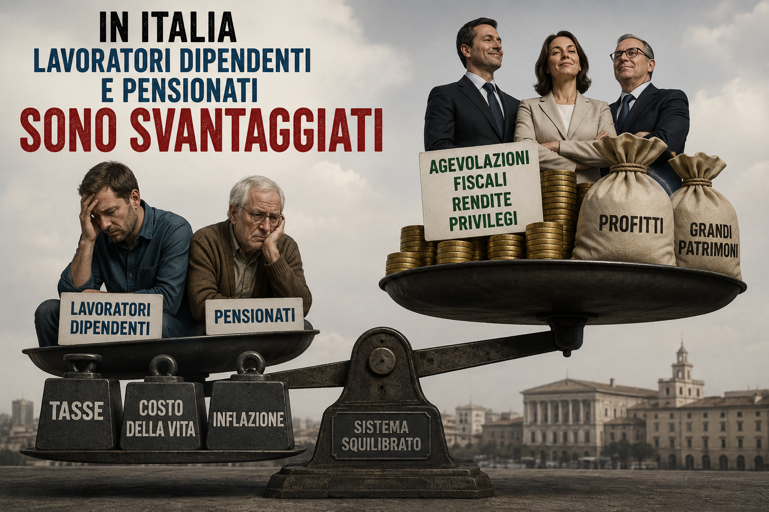“Il centrosinistra stenta a concepire un programma che metta al primo posto gli interessi di lavoratori dipendenti e pensionati”
