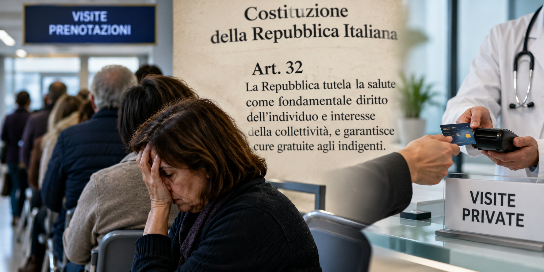 Chi ha soldi, può curarsi. 7 milioni di persone rinunciano a farlo. Alla faccia della Costituzione